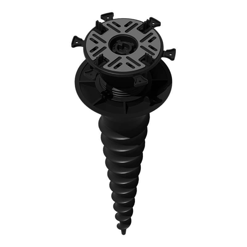 DeckoLight: el soporte atornillable para pavimentos elevados sobre terreno natural